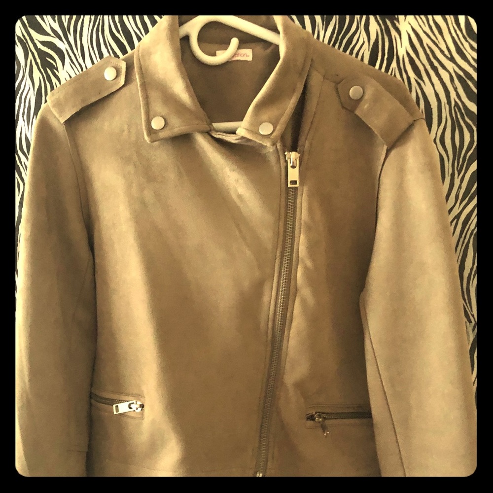 Target exhilaration micro suede Moto jacket XL